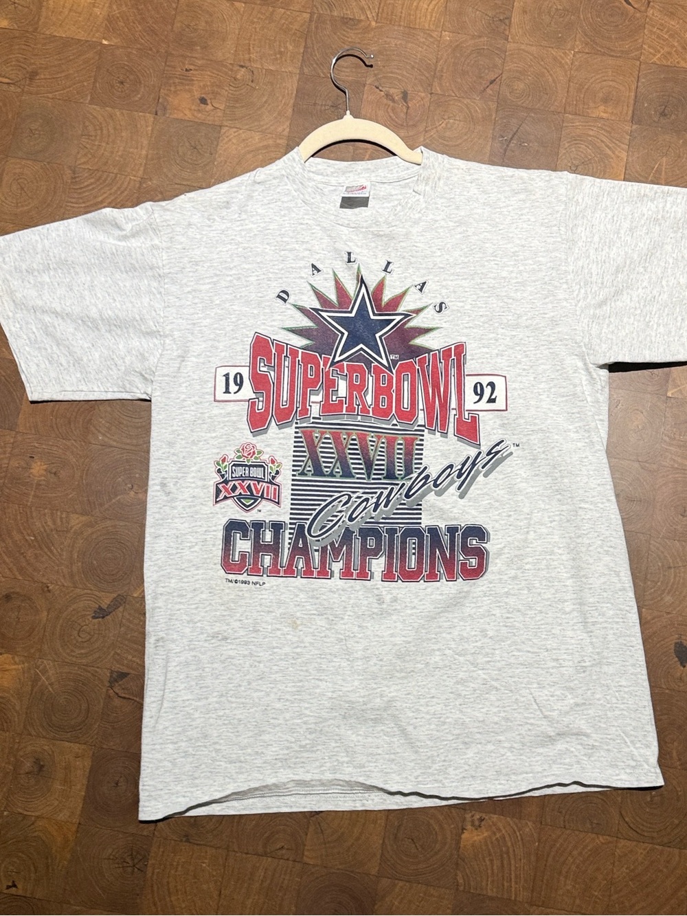 Dallas Cowboys 1992 Super Bowl Champions Gray T-Shirt vintage